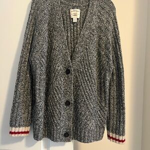 Roots Women’s Cabin Black and White Knit Cardigan